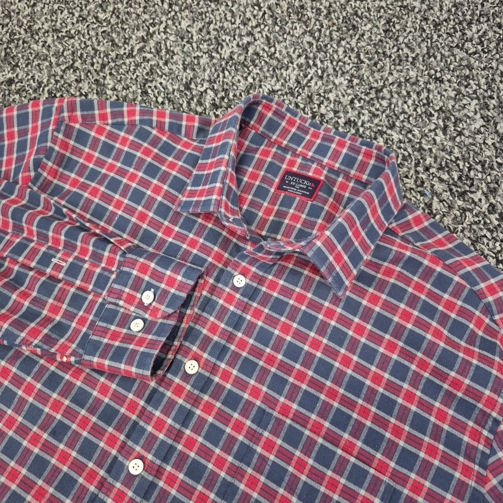UNTUCKit Passaros Long Sleeve Button Down Shirt Mens XXL Tall Plaid Flannel
